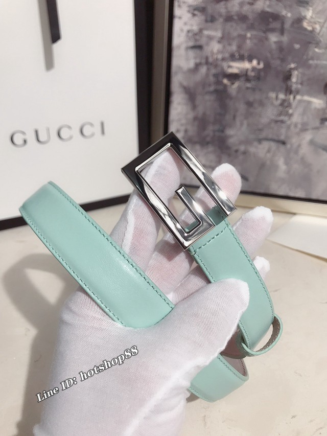 Gucci經典女士皮帶 370717 古奇方扣牛皮腰帶  jjp2038